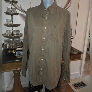 American Eagle Outfitters Brown Casual Button-Down Shirt